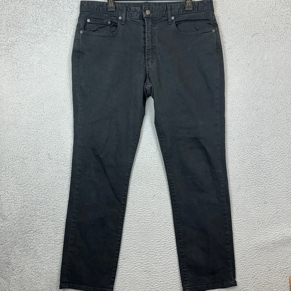 Bonobos Jeans Mens 35X30 Black Slim Fit Straight Leg Dark Wash Stretch Denim